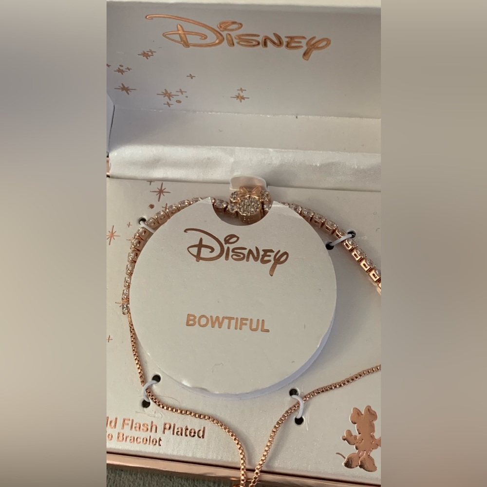 Disney's Minnie 14k Rose Gold FlashPlated bracelet - New